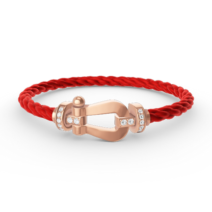 [Everoly JW]FORCE LARGE HORSESHOE HALF DIAMOND BRACELET ROSE GOLD