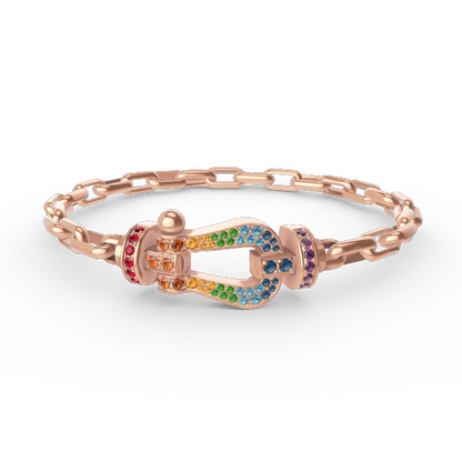 [Everoly JW]FORCE LARGE HORSESHOE CLASP  METAL BRACELET