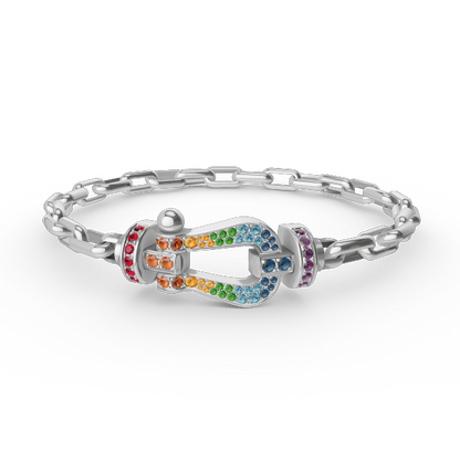 [Everoly JW]FORCE LARGE HORSESHOE CLASP  METAL BRACELET