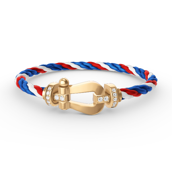 [Everoly JW]FORCE LARGE HORSESHOE HALF DIAMOND BRACELET GOLD
