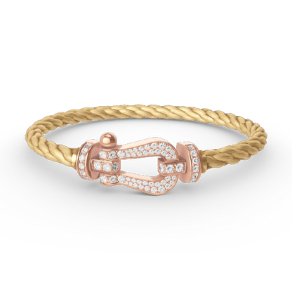 [Everoly JW]FORCE LARGE HORSESHOE FULL DIAMOND BRACELET ROSE GOLD