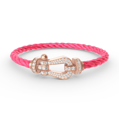 [Everoly JW]FORCE LARGE HORSESHOE FULL DIAMOND BRACELET ROSE GOLD