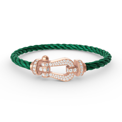 [Everoly JW]FORCE LARGE HORSESHOE FULL DIAMOND BRACELET ROSE GOLD