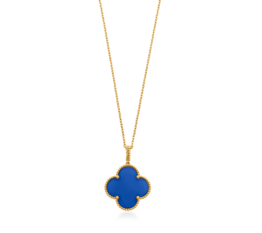 [Everoly JW]CLOVER 25MM NECKLACE TURQUOISE ROSE GOLD