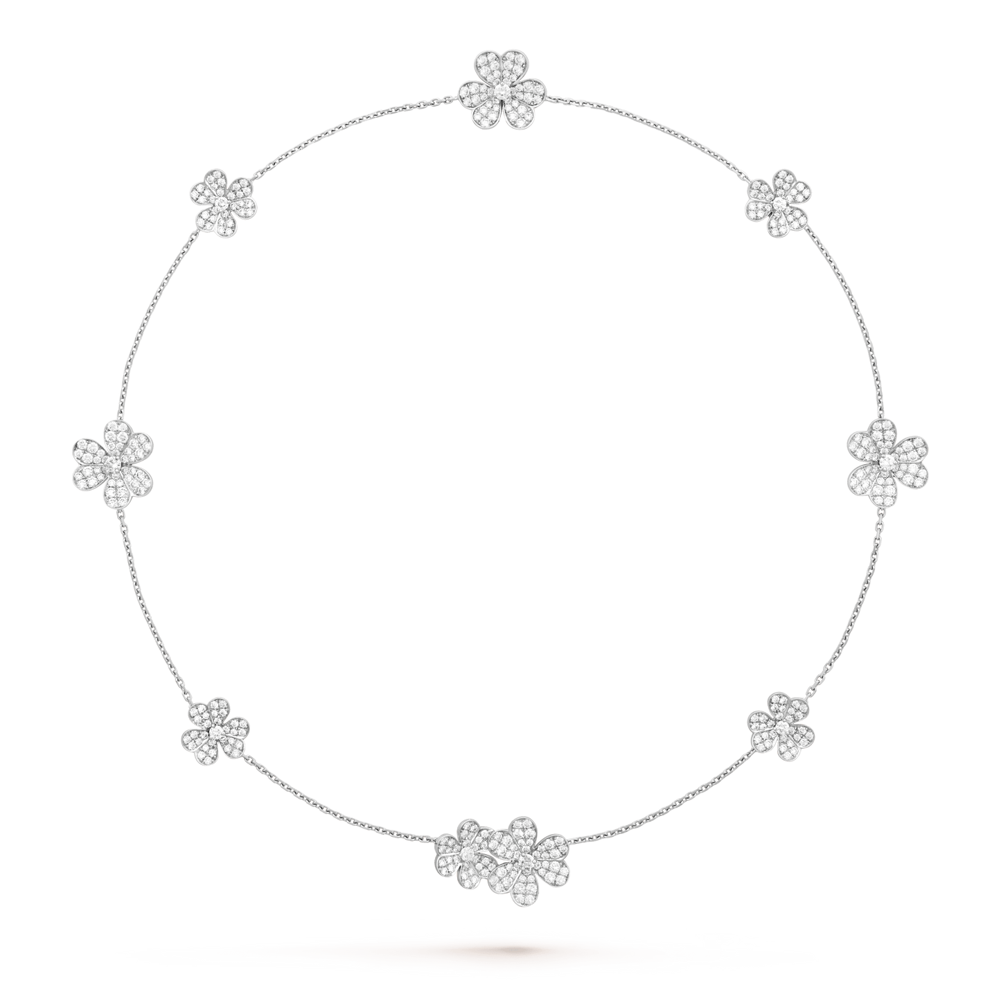[Everoly JW]FRIVOLE SILBER 9 BLUMEN HALSKETTE
