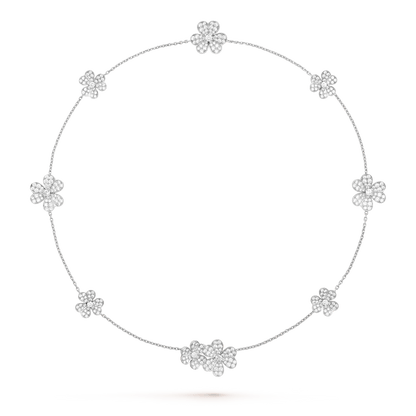 [Everoly JW]FRIVOLE SILBER 9 BLUMEN HALSKETTE