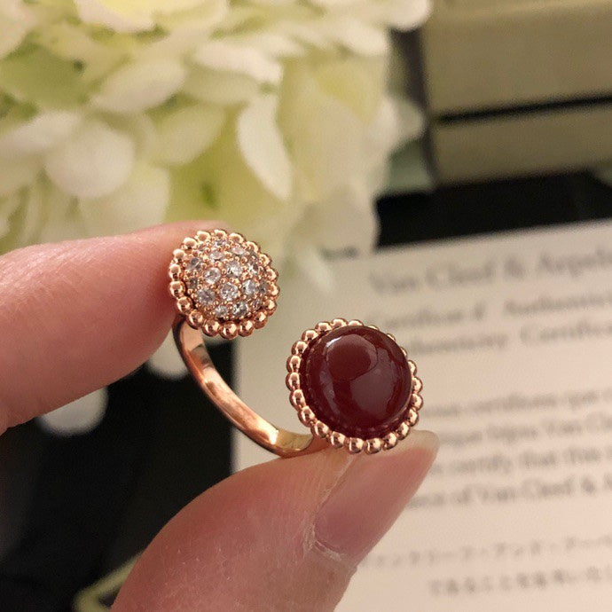 [Everoly JW]PERLEE COULEURS DIAMOND ROSE GOLD BETWEEN THE FINGER RING
